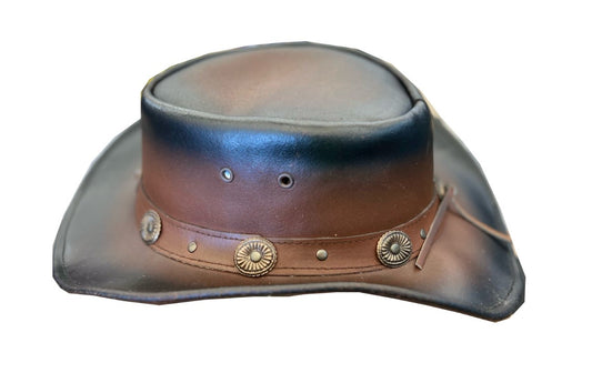 Two Tone Black and brown cowboy hat