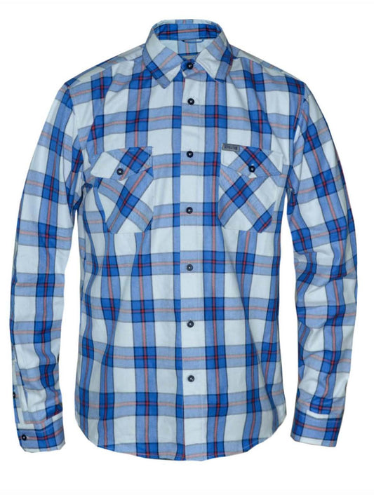 TW262.00- Ladies Blue and White Flannel Shirt