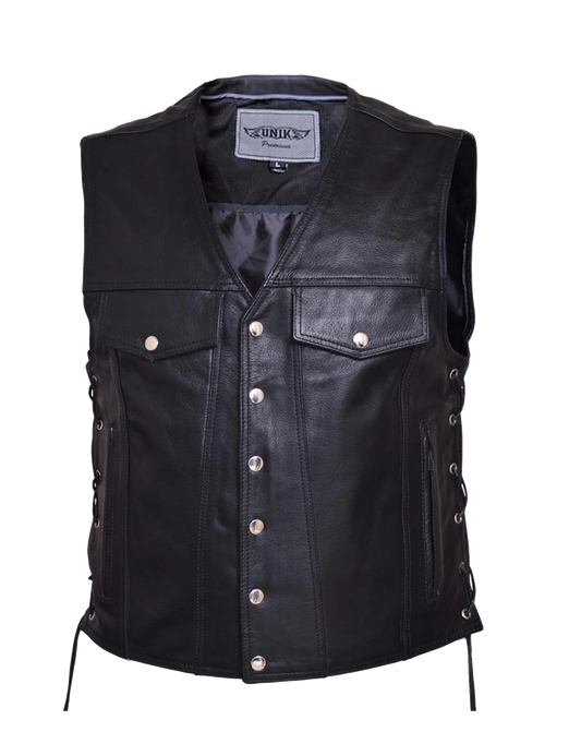 2601- Men's Biker Leather Vest