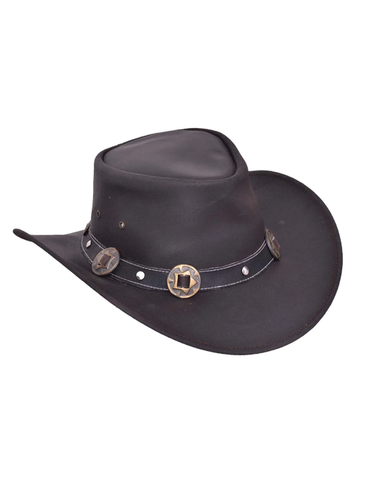 9211- Mens Brown Cowhide Cowboy Hat