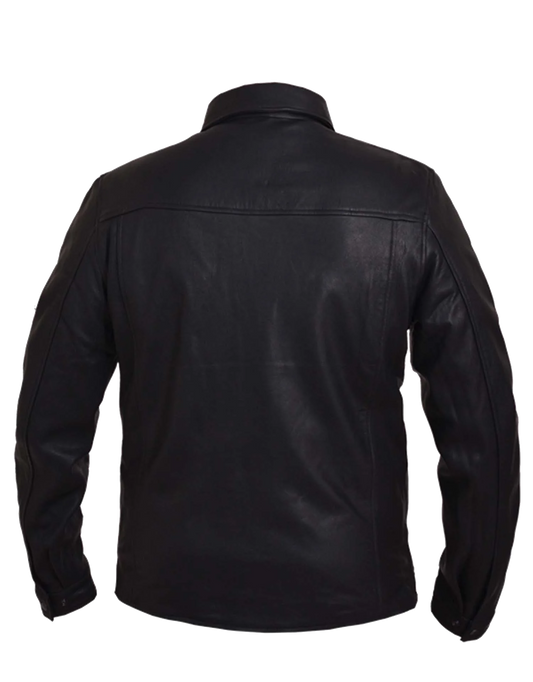 867.NG- Men's Leather Shirt Jacket