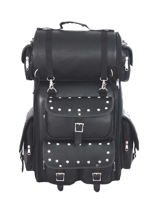 9326.SD- PVC 19" x 27" x 10" Studded Touring luggage Bag