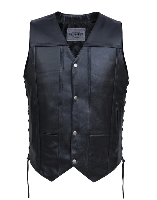 2632.00- Mens PREMIUM 10-pocket leather vest
