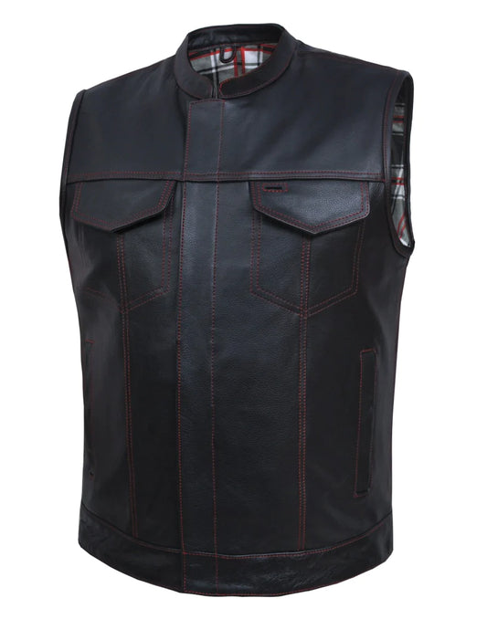 6664.01- Men's Red & Black Lining Club Vest