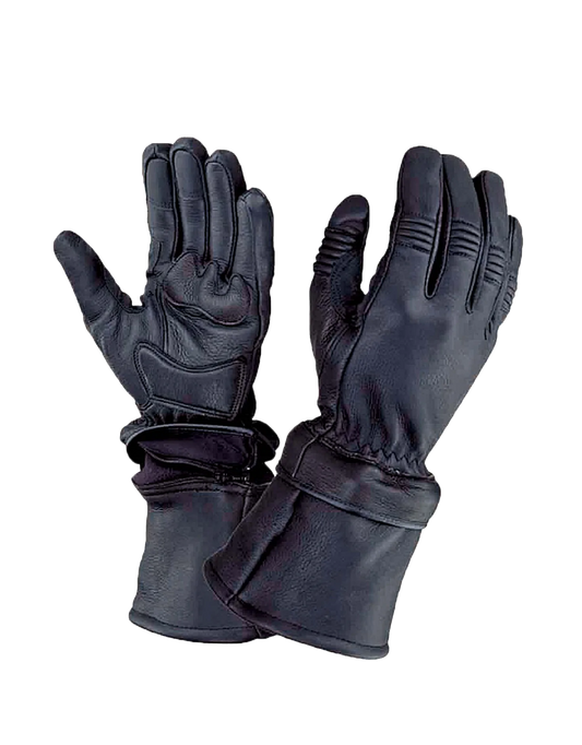8247- Mens Cowhide Gauntlet Gloves with Zip off Cuffs