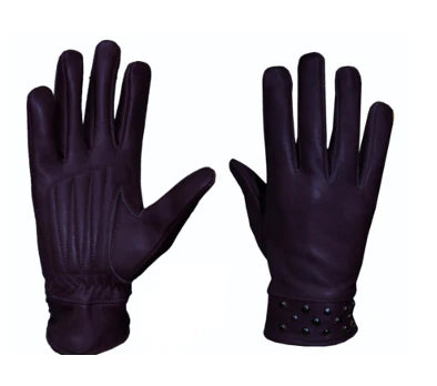 8411.17- Ladies Purple Lambskin Full Finger Gloves