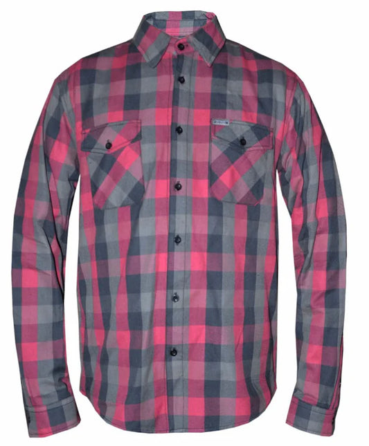 TW210.00- Mens Pink & Gray Flannel Shirt