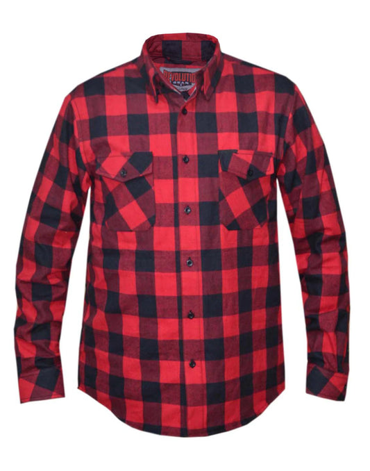 TW205.01- Men's Black & Red Flannel Shirt