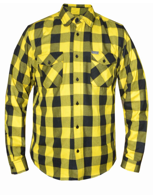 TW205.12- Men's Black & Yellow Flannel Shirt