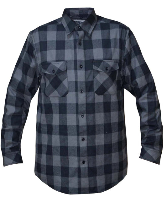 TW205.20- Men's Black & Grey Flannel Shirt