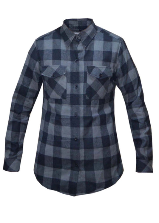 TW255.20- Women's Black And Grey Flannel Shirt