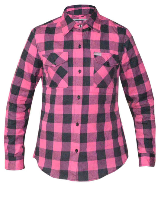 TW255.22- Women's Black & Pink Flannel Shirt